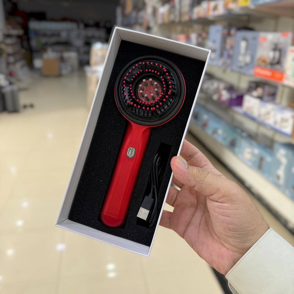 Rechargeable Scalp Massager Comb for Hair Growth & Relaxation