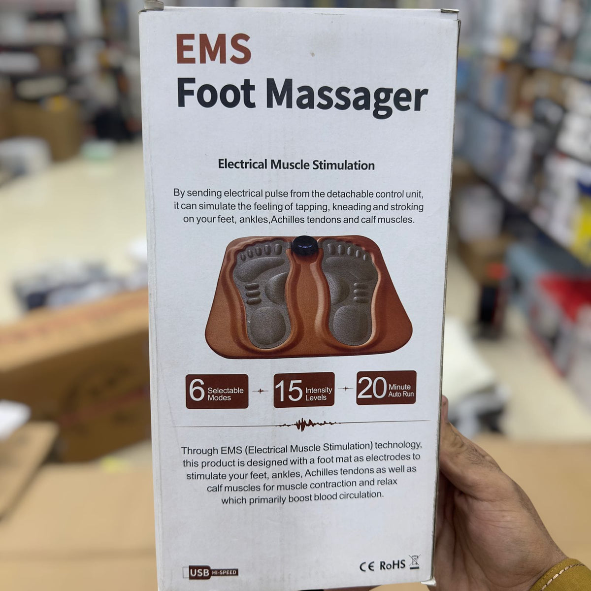 EMS Pulse Foot Massager with 6 Modes